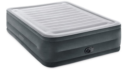 Intex 64417ED Queen Dura-Beam Air Mattress with Built-in Pump, 600lb Capacity
