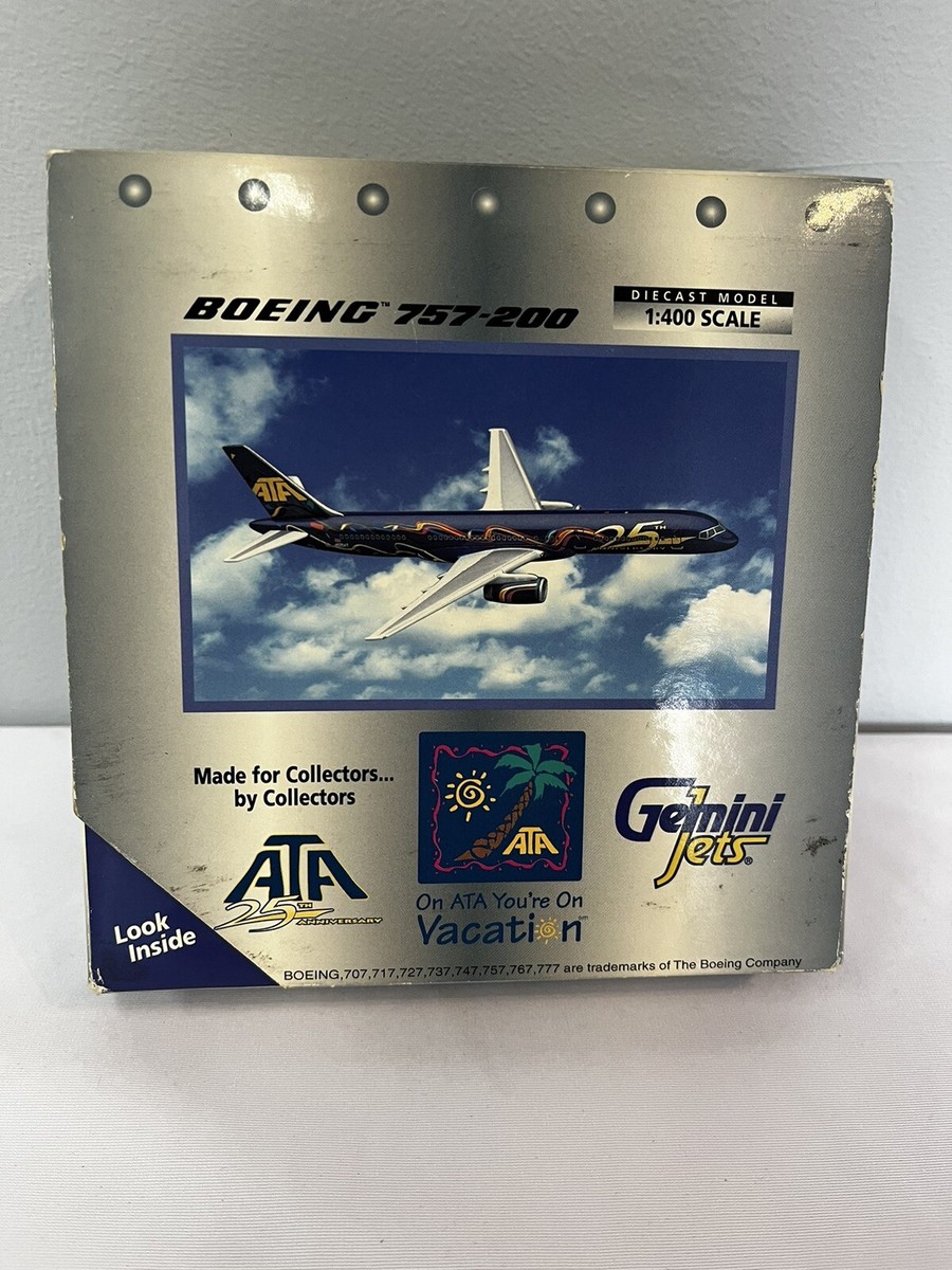 Gemini 1/400 B757-200 ATA航空 Gemini Jets 1:400, ATA, 25th Anniversary, 757-200, #N520AT
