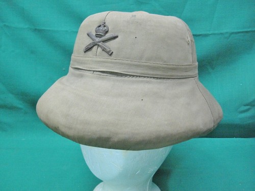 WWI British Pith Hat Helmet Machine Gun 