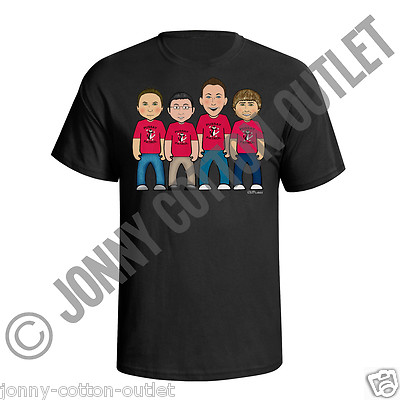 VIPwees T-Shirt Uomo In Cotone Biologico Con Caricature Originali Di Film E TV – Fan Art Unica