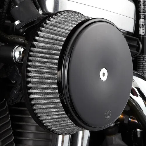 AN Big Sucker Stage1 Air Filter Kit w Cover Smooth Blk Dyna Wide Glide 99 - Bild 2 von 4