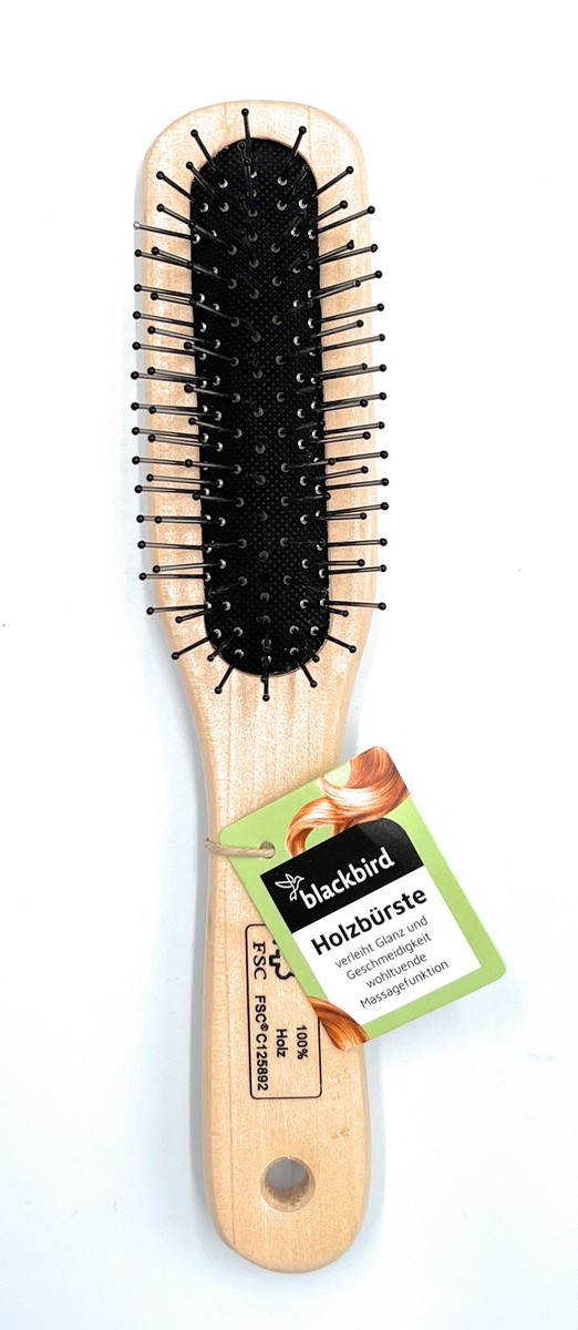 Rundbürste Aus Holz Mit Keramik-Kern – Zylindrischer Bart- & Haarkamm, Nylonborsten, Für Locken & Glätte
