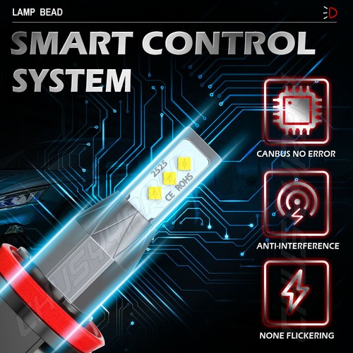 6x 9005+H11+5202 Combo LED Headlight Bulbs Fog for GMC Sierra 1500 2500 HD 07-13 - Picture 9 of 12