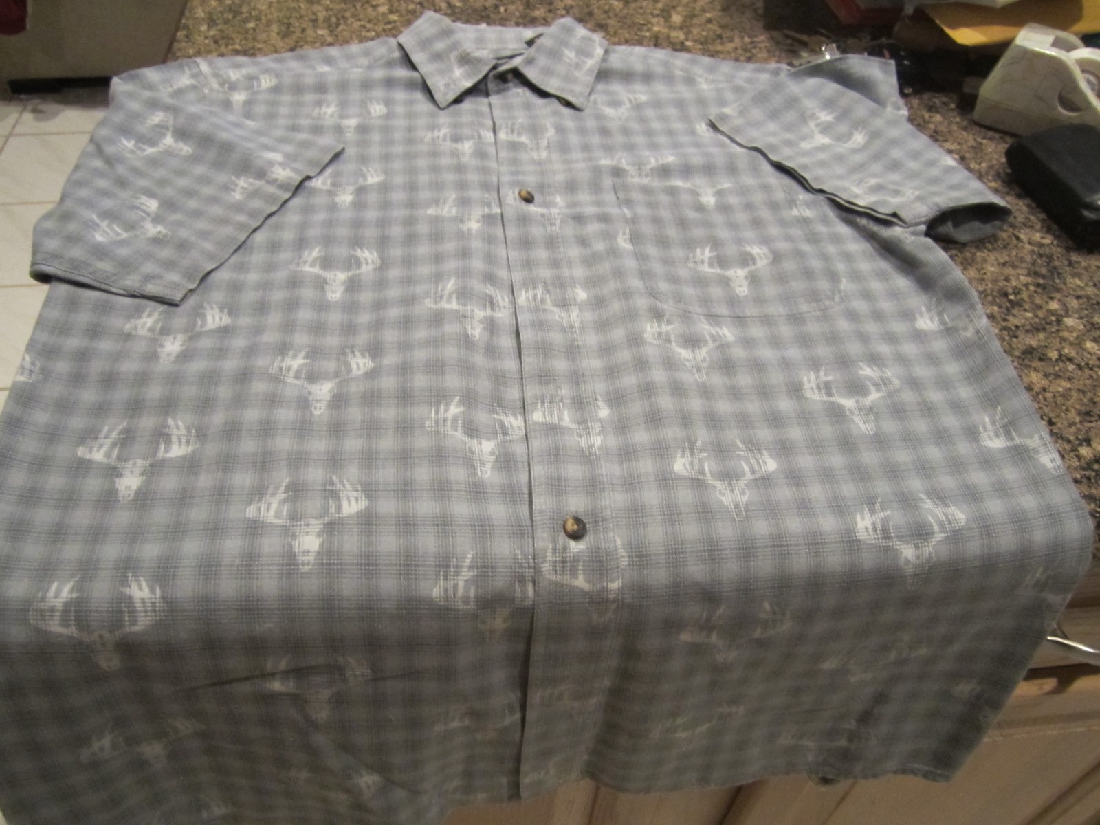 Redhead Button Down Shirt - Gray - Medium - image 1