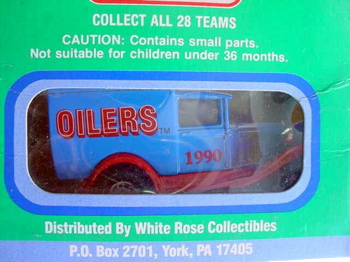 1990 & 1991 Matchbox Houston Oilers Diecast Delivery Truck NFL Football Team New - Picture 7 of 12
