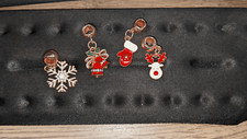 Rose gold colored Winter charms