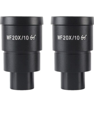 2pc Super Widefield 20X Microscope Eyepieces (30mm) by Amscope WF20X/10