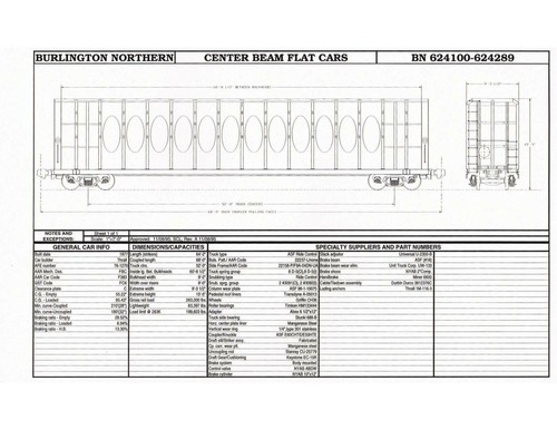 BNSF Burlington Northern Santa Fe 1996 Freight Car Diagrams PDF Pages on DVD - Picture 7 of 9