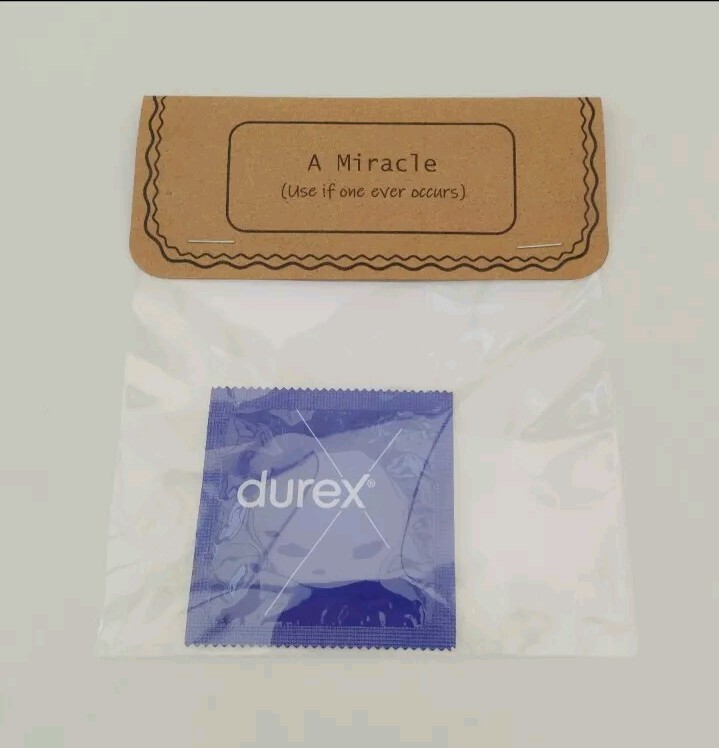 A Miracle Funny Joke Gag Gift, Secret Santa Condom Joke, Virgin Joke