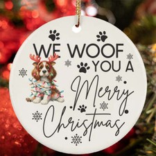 Merry Christmas Welsh Springer Spaniel Dog Woof Xmas Lover Ornament Gift Decor