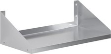 Stainless Steel Microwave Wall Shelf w/ Side Guards - Commercial Storage Rack
