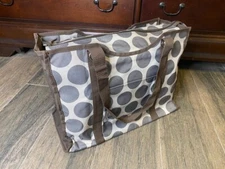 Thirty-One All-Day Organizing Tote in Gray Mod Dot