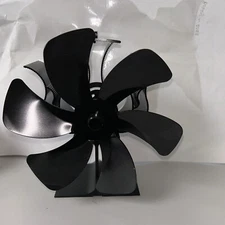 6 Blade Stove Fireplace Fan - Eco Heat Powered for Wood/Log Burner + Thermometer
