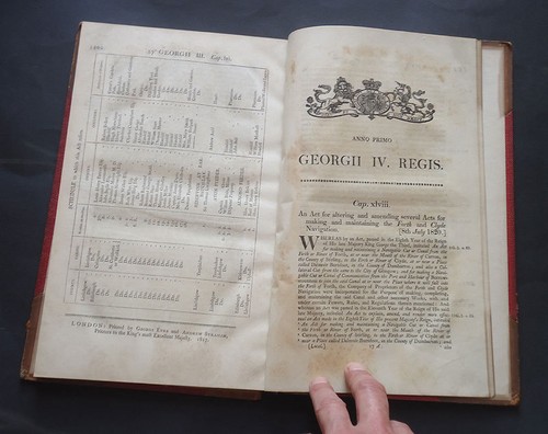CITY OF EDINBURGH CANAL ACT 1819 Georgii III Regis : Union Canal / Falkirk 1820 - Imagen 4 de 9