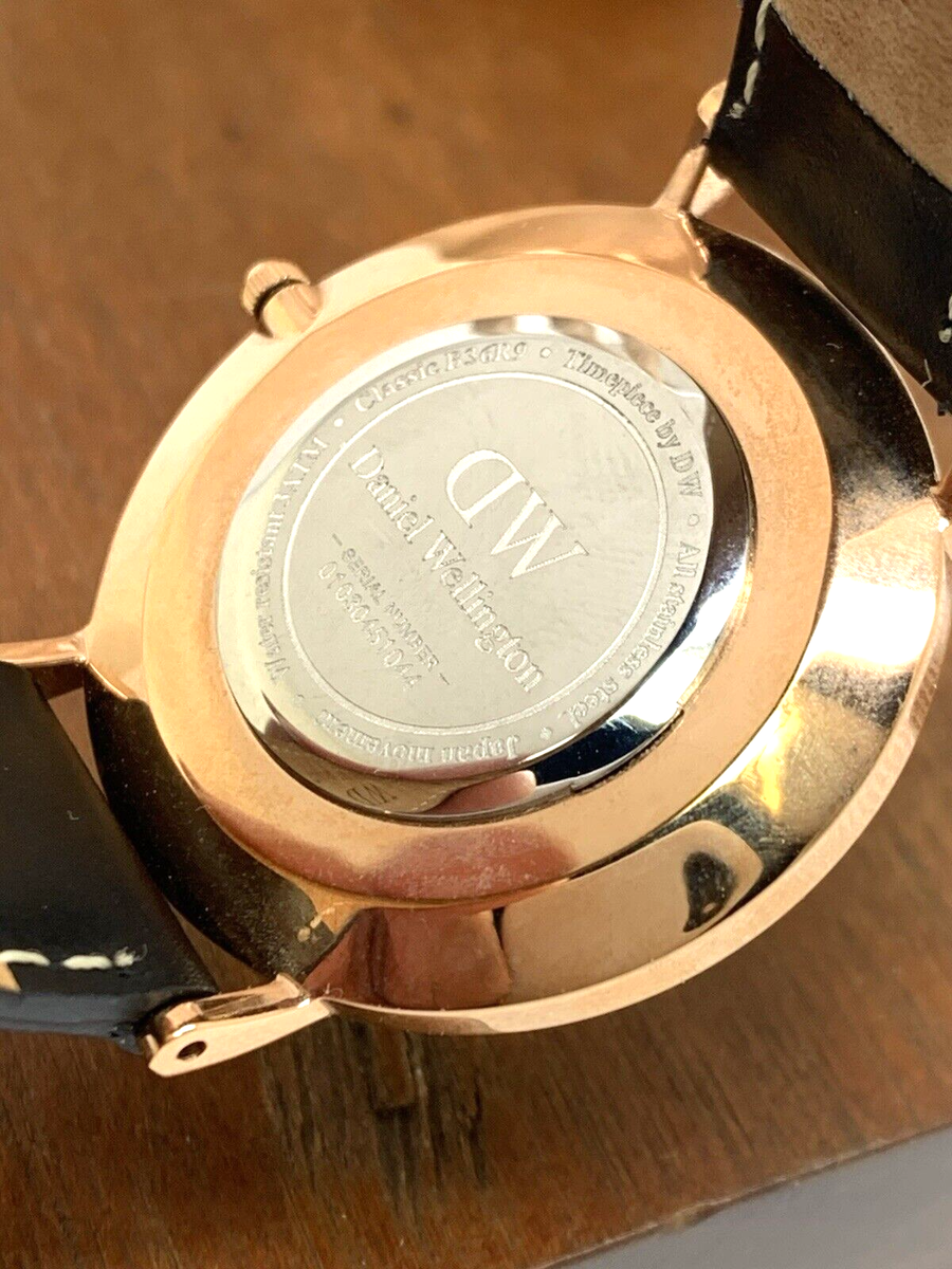 Daniel Wellington Women's Watch DW00100139 Rose Gold Black Leather