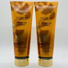 2 VICTORIA'S SECRET TOASTED HONEY FRAGRANT MOISTURIZING BODY LOTION 8 FL.OZ