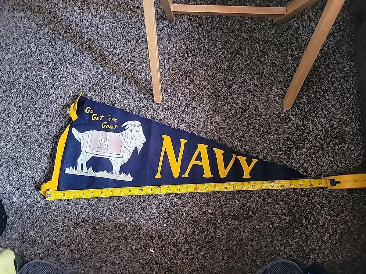 Antique Vintage NAVY U.S. Military Pennant Vintage 1940's or