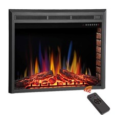 R.W.FLAME 36'' Recessed Electric Fireplace Insert,Remote Control,750W-1500W