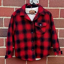 VTG Woolrich Jacket Medium Women Wool Blend Buffalo Plaid Fleece Lined USA Made