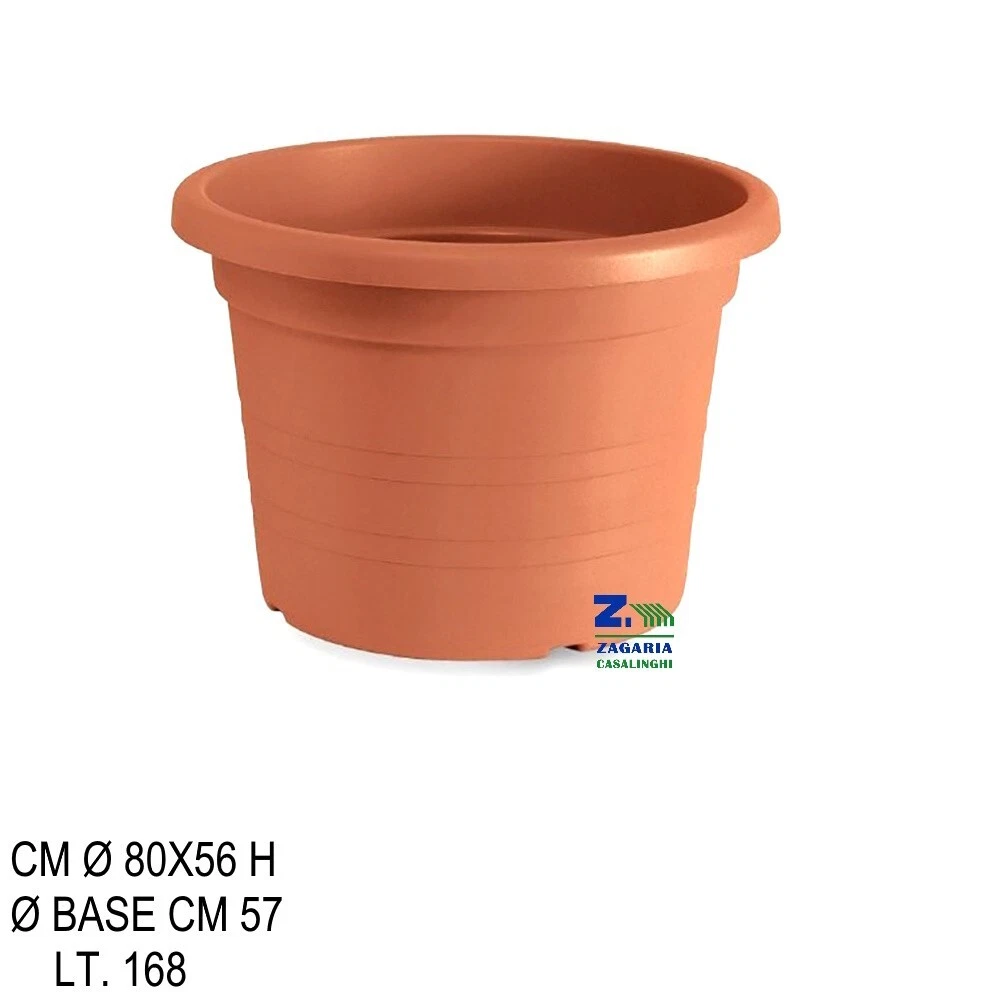Luzia Vaso Da Fiori In Plastica 18 Cm - Rotondo Con Motivo Floreale Effetto Pizzo - Multicolore, Resistente UV E Gelo, Per Interni/Esterni