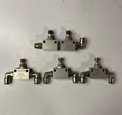 LOT of FIVE (5) FESTO Flow Control Valve GR-1/8B (USED)