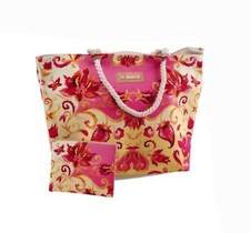 Borsa Mare in Tessuto 58x18x38 con Pochette 19,5x15,5 cm Inclusa