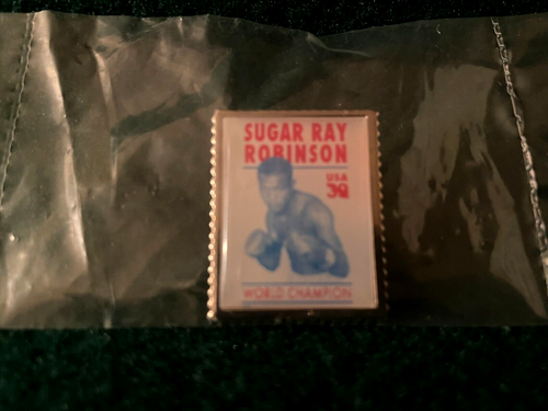 SUGAR RAY ROBINSON Stamp Pin (15/16"x 1 1/8") April 7, "2006" First Day Issue + - Picture 2 of 4