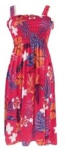 Women's Floral Print Sleeveless Smocked Sundress M L XL XXL