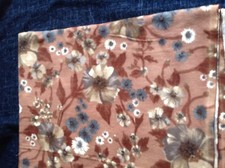 Floral Flannel Fabric Vintage 1980’sCottage Core,Crafts,Soft Furnishing