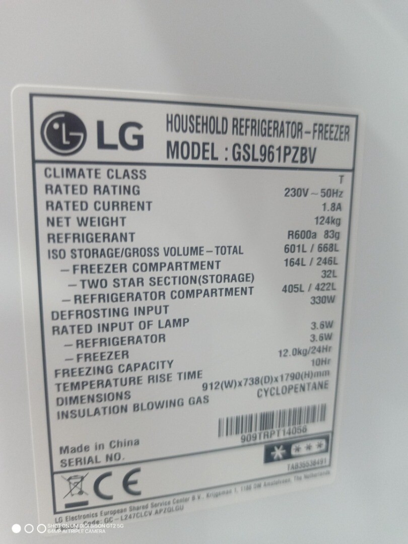 LG GSL961PZBV American Style Fridge Freezer CS H57 eBay