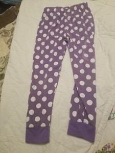 Caluby 1981 Kids Pajama Bottoms Purple W/ White Polka Dots 130 Cm 7 Years