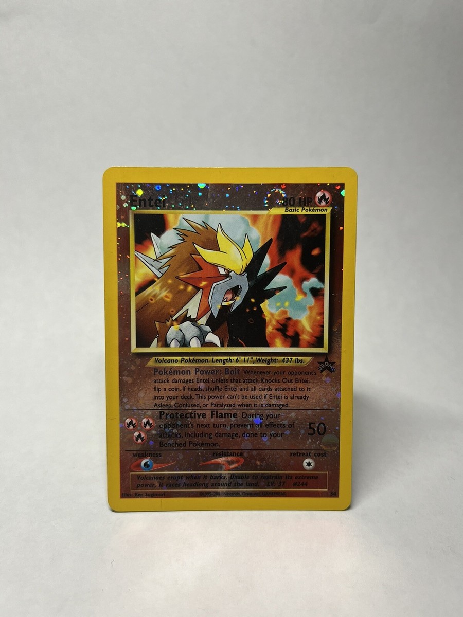 Pokemon Trading Card Game Rare Entei #34 [Reverse Holofoil] [Lightly Played]