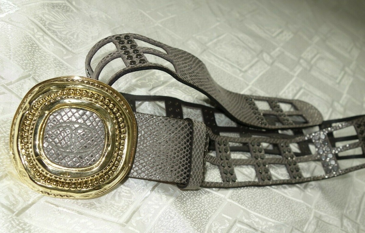 JUST CAVALLI METAL STUDS SNAKE PRINT LEATHER WOMEN display picture 1