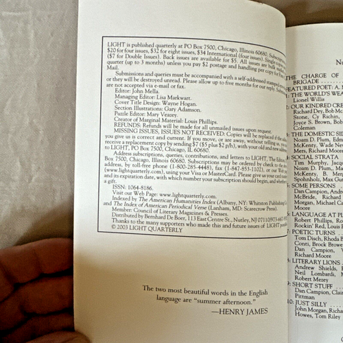 Light A Quarterly of Light Verse 2003 Special Double Issue A.M.Juster Nos. 40-41 - Picture 5 of 8