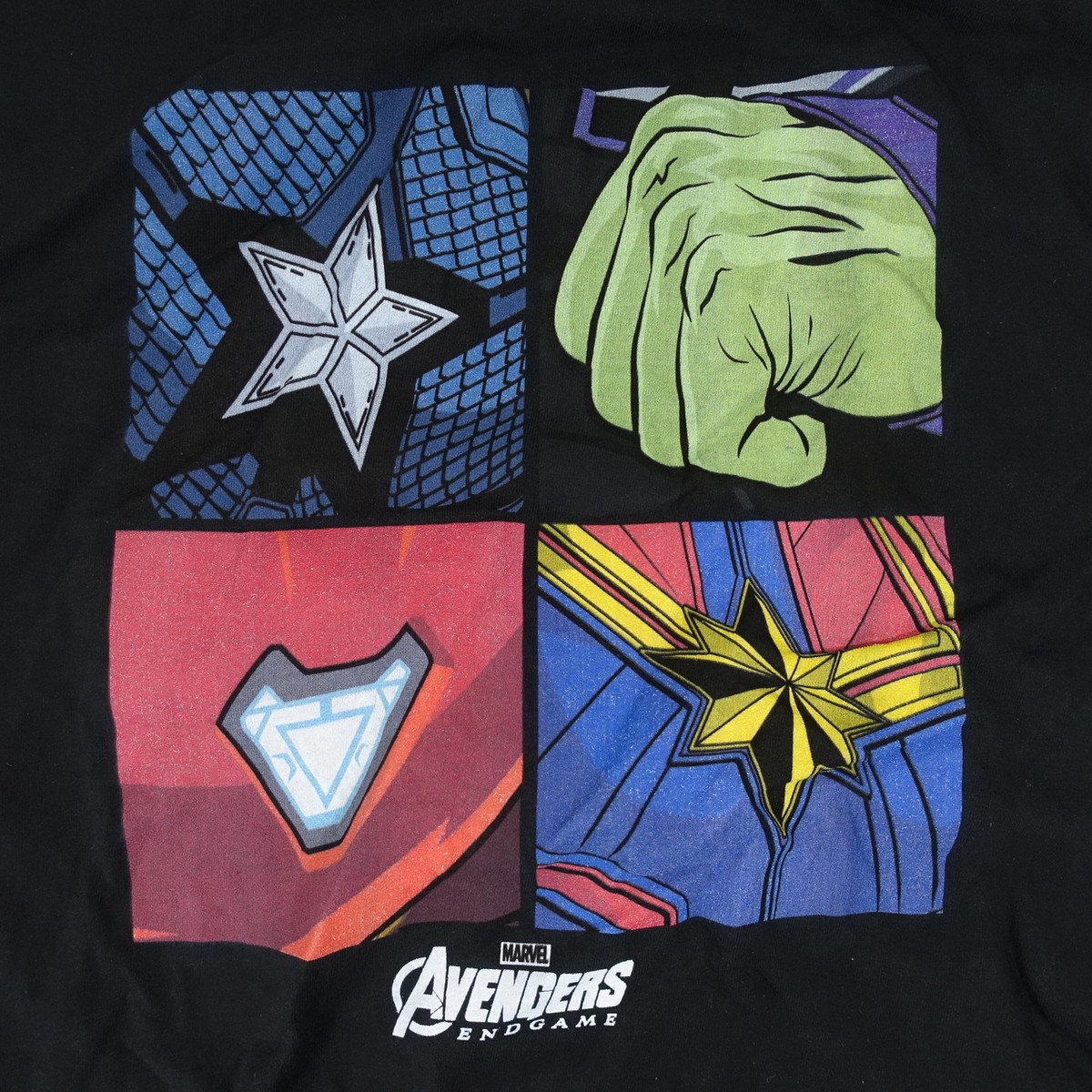 Mu0026amp;O GOLD MEDIUM MARVEL AVENGERS ENDGAME MOVIE HULK IRON MAN LIGHT TEE  SWEATER | eBay