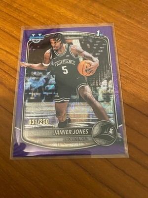 2025-26 Bowman Chrome Jamier Jones Providence Friars 031/250 Purple BCP-59