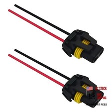 Headlight Connector Plug Fog Light Headlight Wiring Harness Pigtail 2PCS