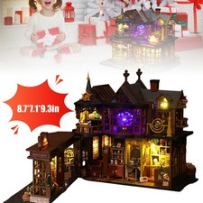 Modellbausatz DIY Miniatur Haus Bausatz mit LED-Beleuchtung Zauberhaus Holz