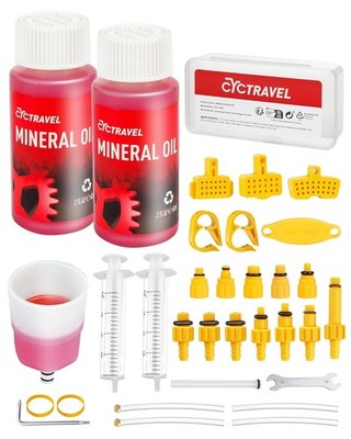 Bremsen Entlüftungsset für SHIMANO, TEKTRO Scheibenbremsen, Entlüftungskit 120ml