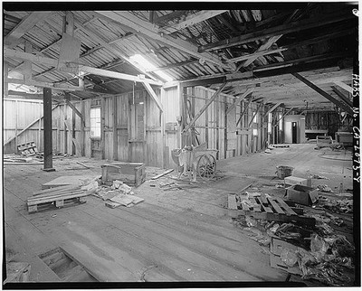 Photo:Bolinas California F E Booth Company Pier Interior Work Area 1930s