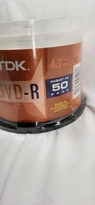 TDK DVD-R 8x 4.7GB 120 Min 50 Pack Spindle Blank Recordable Discs new Sealed 