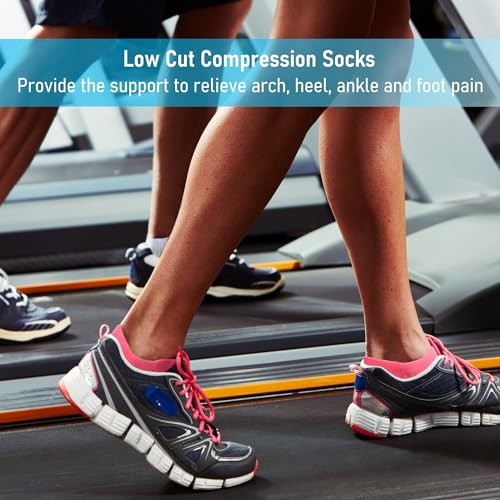 Unisex Cushioned Compression Athletic Ankle Socks Multipack - Picture 3 of 7