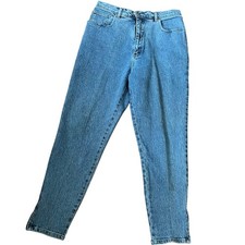 Vintage 80s LA Blues High Rise Tapered Mom Jeans Size 12 Stonewashed Ankle Zip