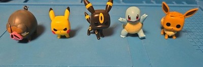 5 Piece Pokemon Figure Lot- Eevee, Pikachu, Umbreon, Lechonk, Squirtle.