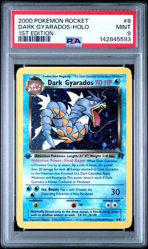 2000 POKEMON ROCKET 1ST EDITION #8 DARK GYARADOS-HOLO PSA 9