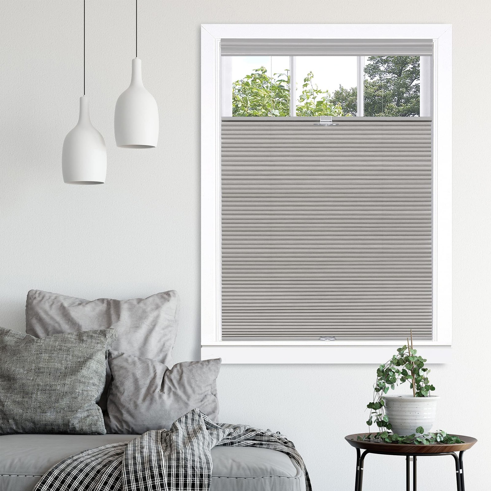 БЕСПРОВОДНЫЕ ШТОРЫ ДЛЯ ОКОН ACHIM HOME FURNITURES РАЗМЕРОМ 33 НА 64 ДЮЙМА - ГОЛУБОВАТО-СЕРЫЙ 8890₽