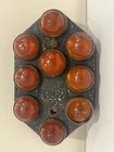 Vintage 1930s/1940s Automobile Motorcycle Federal 95 Red Glass Marble Reflectors