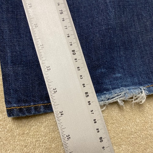 Jeans Hugo Boss arancione 34x34 uomo blu scuro con bottoni - Foto 12 di 15