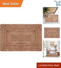 Jute Rug Braided Reversible Entryway Kitchen Living Room Bedroom 22x34