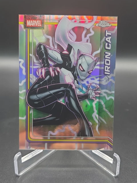 2026 Topps Chrome Marvel Lightning Refractor Iron Cat #127